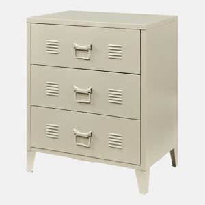 Armário metálico Hämeenlinna com 3 gavetas aço 60x40x72 cm Cor Camel en.casa
