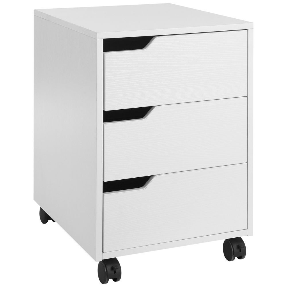 Armario Archivador MDF HOMCOM, oficina - muebles de oficina 40 Blanco