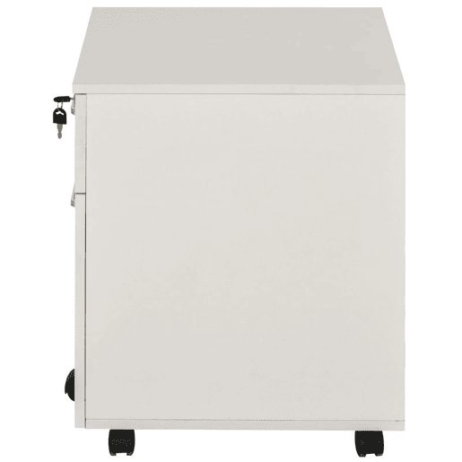 Vinsetto Arquivador com Rodas Móvel para Arquivos para Escritório com 2 Gavetas 5 Rodas e 2 Travões para Escritório Secretaria Casa 40x49x58 cm Branco