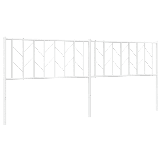 vidaXL Cabeceira de cama 200 cm metal branco
