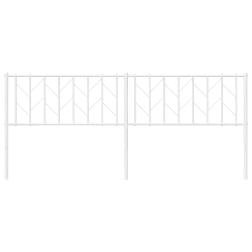 vidaXL Cabeceira de cama 200 cm metal branco