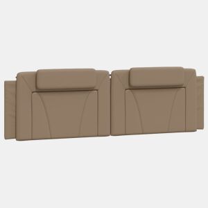 vidaXL Almofadão de cabeceira Viana 180 cm couro artificial cappuccino