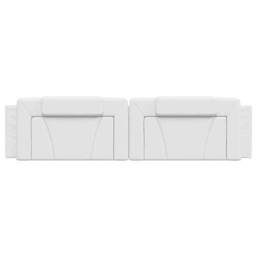 vidaXL Almofadão de cabeceira Viana 200 cm couro artificial branco