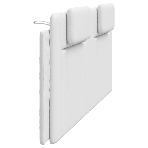 vidaXL Almofadão de cabeceira Viana 200 cm couro artificial branco