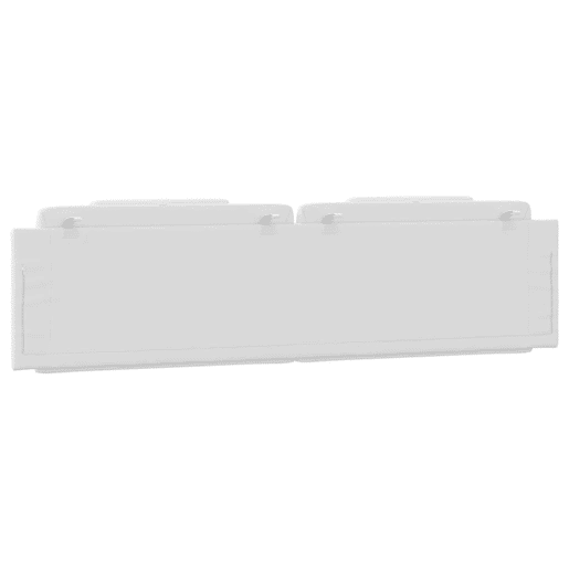 vidaXL Almofadão de cabeceira Viana 200 cm couro artificial branco