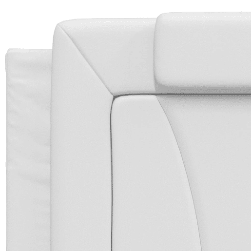 vidaXL Almofadão de cabeceira Viana 200 cm couro artificial branco