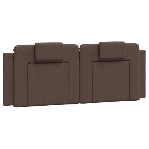 vidaXL Almofadão de cabeceira Viana 120 cm couro artificial castanho vidaXL Almofadão de cabeceira Viana 120 cm couro artificial castanho