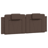 vidaXL Almofadão de cabeceira Viana 120 cm couro artificial castanho
