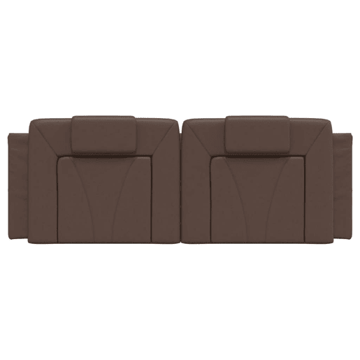vidaXL Almofadão de cabeceira Viana 120 cm couro artificial castanho vidaXL Almofadão de cabeceira Viana 120 cm couro artificial castanho