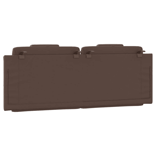 vidaXL Almofadão de cabeceira Viana 120 cm couro artificial castanho vidaXL Almofadão de cabeceira Viana 120 cm couro artificial castanho