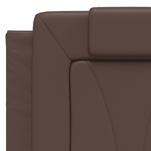 vidaXL Almofadão de cabeceira Viana 120 cm couro artificial castanho vidaXL Almofadão de cabeceira Viana 120 cm couro artificial castanho