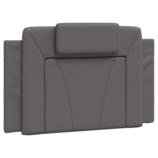 vidaXL Almofadão de cabeceira Viana 80 cm couro artificial cinzento vidaXL Almofadão de cabeceira Viana 80 cm couro artificial cinzento