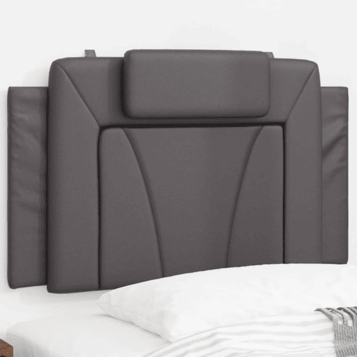 vidaXL Almofadão de cabeceira Viana 80 cm couro artificial cinzento vidaXL Almofadão de cabeceira Viana 80 cm couro artificial cinzento