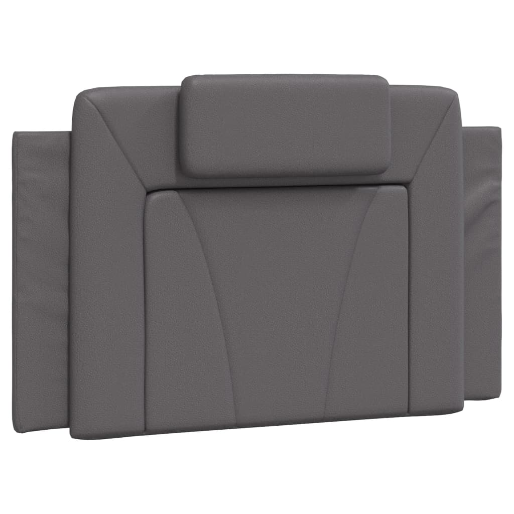 Vidaxl cabecero de cama acolchado viana cuero sintético gris 90 cm