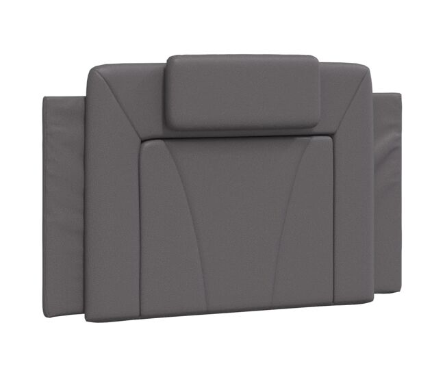 Vidaxl cabecero de cama acolchado viana cuero sintético gris 90 cm