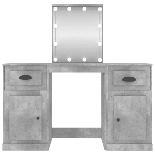 Penteadeira - Toucador com luzes LED 130x50x132,5 cm cinzento cimento