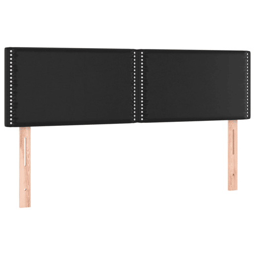 vidaXL Cabeceira de cama c LED couro artificial 144x5x7888 cm preto