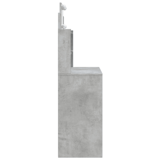 Penteadeira - Toucador com luzes LED 96x40x142 cm cinzento cimento