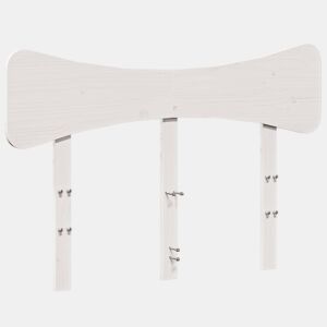 vidaXL Cabeceira 135 cm madeira de pinho maciça branco