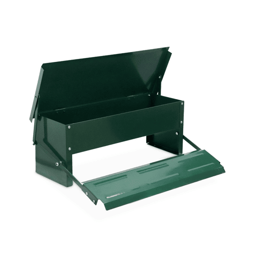 Comedouro automático para galinhas 5kg, Mangeoire à poules, Verde, 51x35x18.5 cm