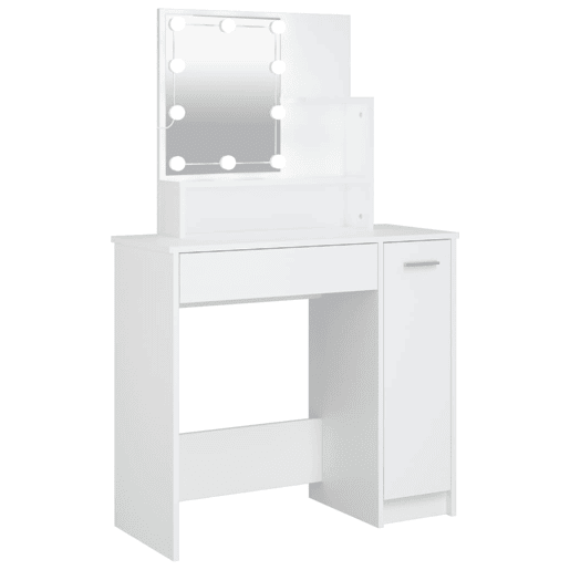 Penteadeira - Toucador com LEDs 86,5x35x136 cm cor branco