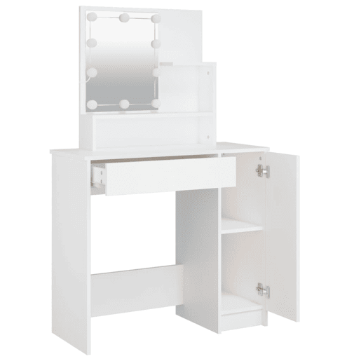 Penteadeira - Toucador com LEDs 86,5x35x136 cm cor branco