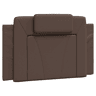 vidaXL Almofadão de cabeceira Viana 80 cm couro artificial castanho