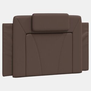 vidaXL Almofadão de cabeceira Viana 80 cm couro artificial castanho