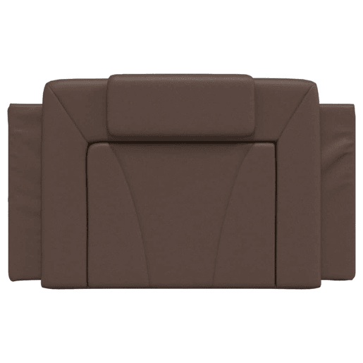 vidaXL Almofadão de cabeceira Viana 80 cm couro artificial castanho vidaXL Almofadão de cabeceira Viana 80 cm couro artificial castanho