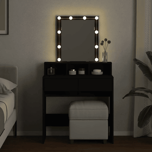 Penteadeira - Toucador com LED 80x41x144,5 cm preto