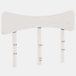 vidaXL Cabeceira 120 cm madeira de pinho maciça branco