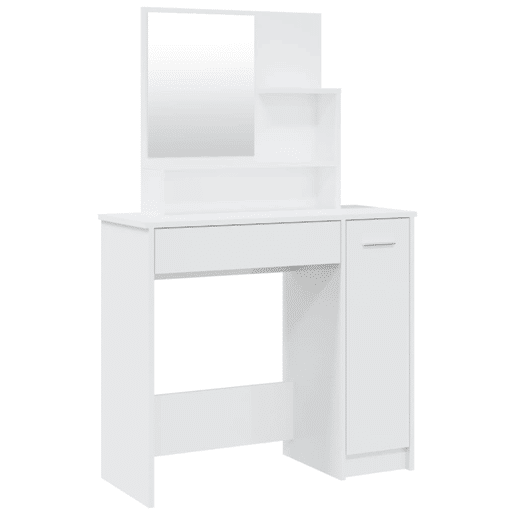 Penteadeira - Toucador com espelho 86,5x35x136 cm branco brilhante