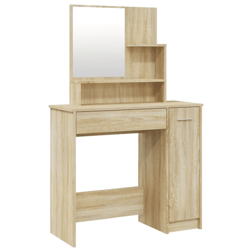 Penteadeira - Toucador com espelho 86,5x35x136 cm cor carvalho sonoma