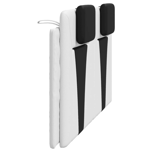 vidaXL Almofadão de cabeceira Viana 160 cm couro artificial branco e preto vidaXL Almofadão de cabeceira Viana 160 cm couro artificial branco e preto