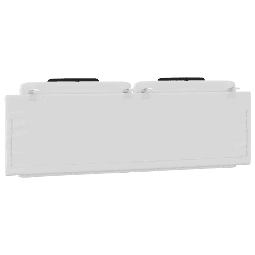 vidaXL Almofadão de cabeceira Viana 160 cm couro artificial branco e preto vidaXL Almofadão de cabeceira Viana 160 cm couro artificial branco e preto