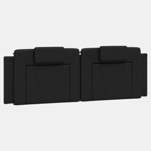 vidaXL Almofadão de cabeceira Viana 160 cm couro artificial preto