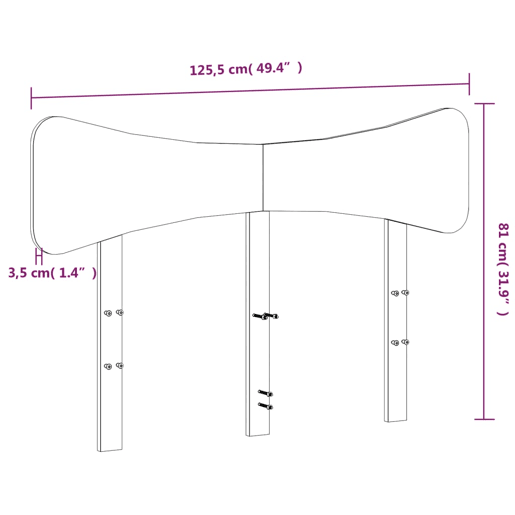 vidaXL Cabeceira 120 cm madeira de pinho maciça vidaXL Cabeceira 120 cm madeira de pinho maciça
