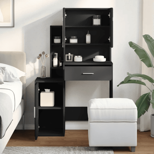 Penteadeira - Toucador com armário 80x35x132 cm cor preto