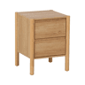 Mesa de cabeceira com 2 gavetas, Harmony, Natural, 42x42x55 cm