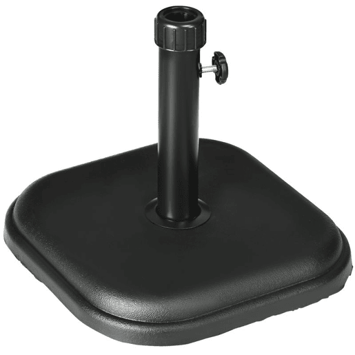 Outsunny Base para Chapéu de Sol 11 kg Suporte para Chapéu de Sol de Cimento para Mastros de Ø32-38 mm para Varanda Pátio Jardim Exterior 36x36x31 cm Preto