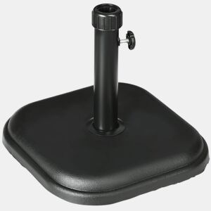 Outsunny Base para Chapéu de Sol 11 kg Suporte para Chapéu de Sol de Cimento para Mastros de Ø32-38 mm para Varanda Pátio Jardim Exterior 36x36x31 cm Preto