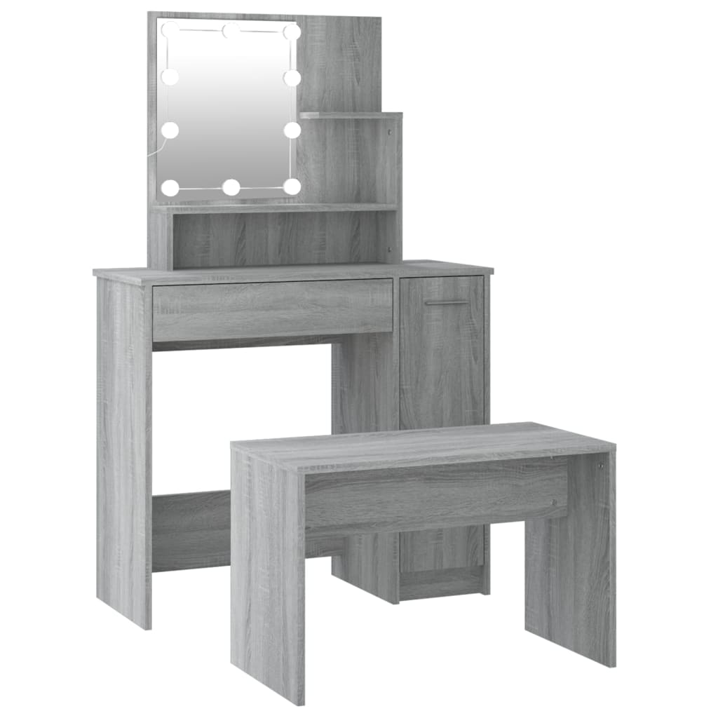 Juego de Tocador DREAM SPACE 86 Roble/ Gris