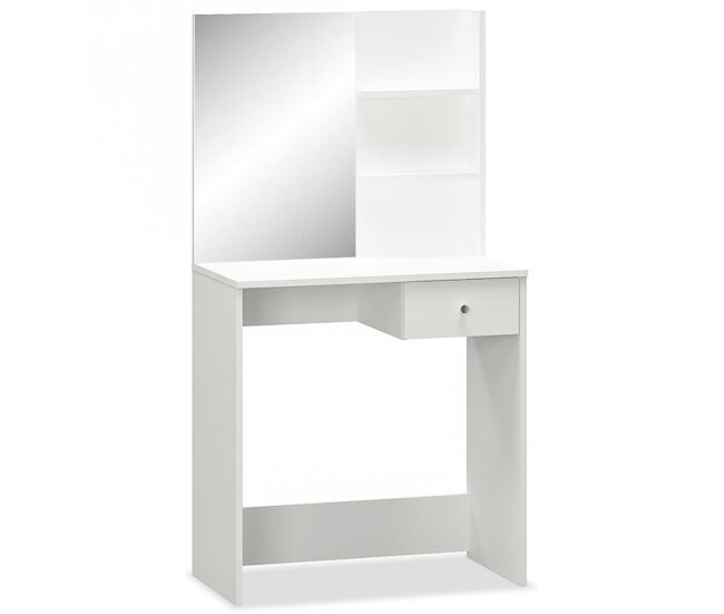 Tocador - tocador de maquillaje - mesa de tocador de madera de ingeniería blanco 75x40x141 cm