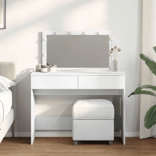 Penteadeira - Toucador com LEDs 100x40x120 cm branco Penteadeira - Toucador com LEDs 100x40x120 cm branco