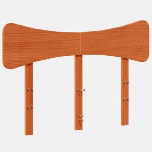 vidaXL Cabeceira 120 cm madeira de pinho maciça castanho-mel
