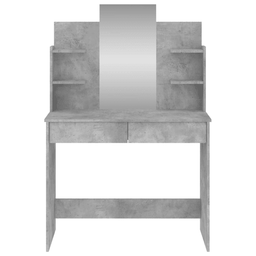 Penteadeira - Toucador com espelho 96x39x142 cm cinzento cimento