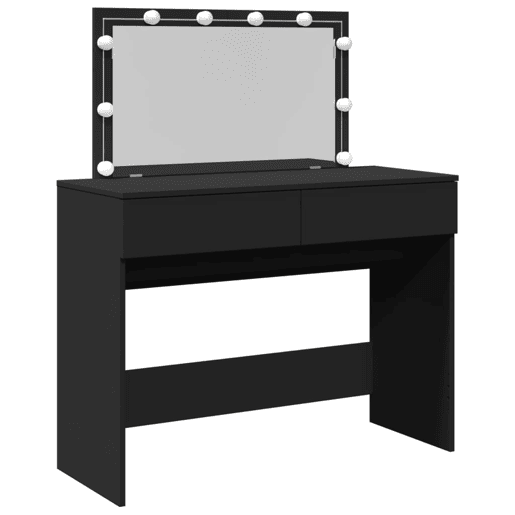 Penteadeira - Toucador com luzes LED 100x40x120 cm preto