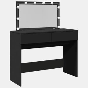 Penteadeira - Toucador com luzes LED 100x40x120 cm preto