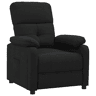 vidaXL Poltrona reclinável tecido preto
