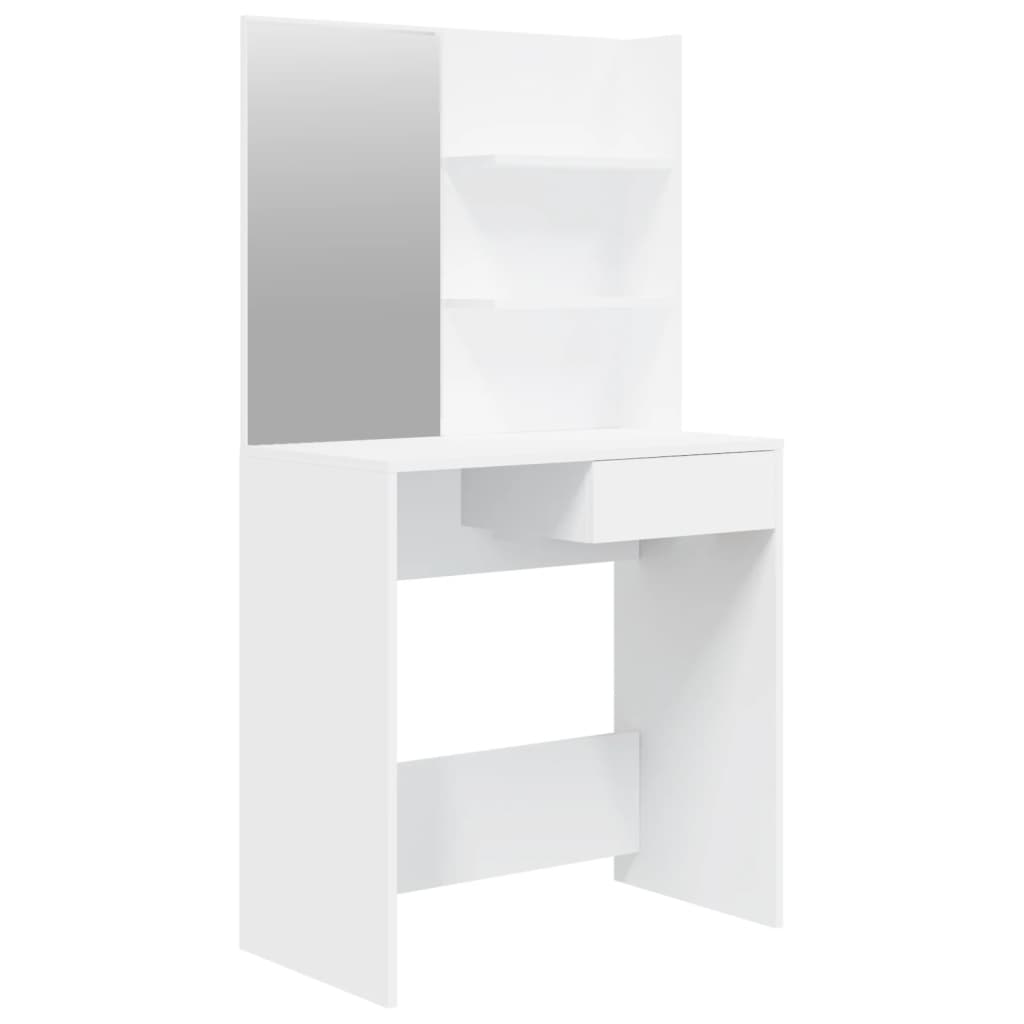 Tocador - tocador de maquillaje - mesa de tocador con espejo blanco 74,5x40x141 cm